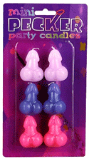 Mini Pecker Party Candles - 6pc.